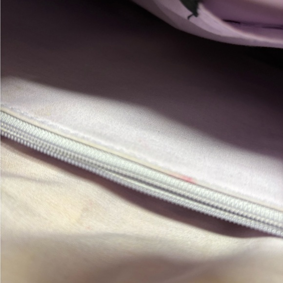 Xhilaration Corn Husk Lavender Lined Tote Bag Light  Purple Yellow Flowers - Picture 14 of 16